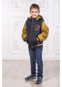 Happy Family демисезонная куртка-жилетка для мальчика Артур золото